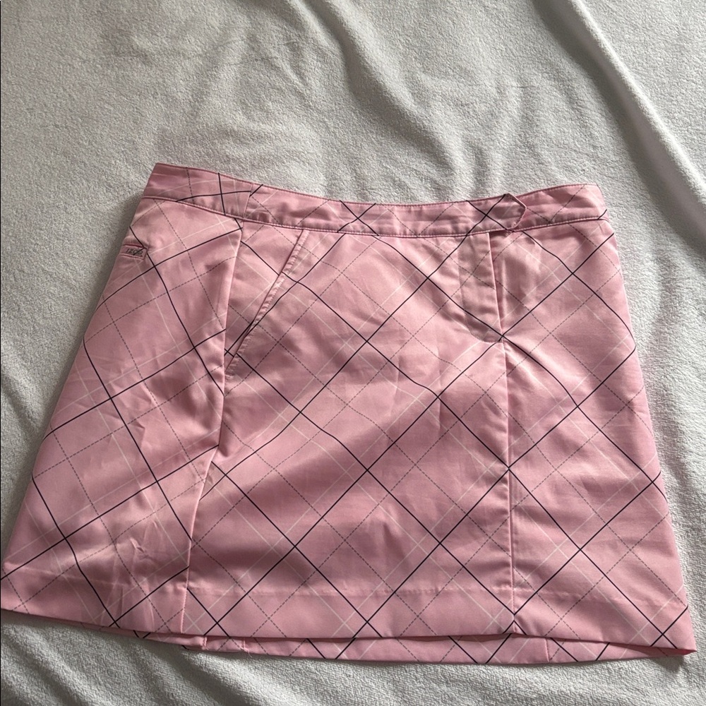 Izod Pink Plaid Skort